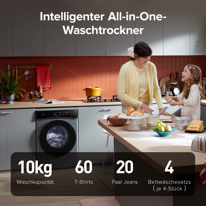 Roborock Zeo Lite Waschtrockner mit der Zeo-Cycle® Trocknungstechnologie