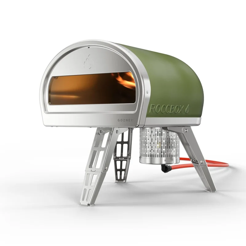 Gozney Roccbox Pizzaofen mit Abdeckhaube und Roccbox Pizzawender