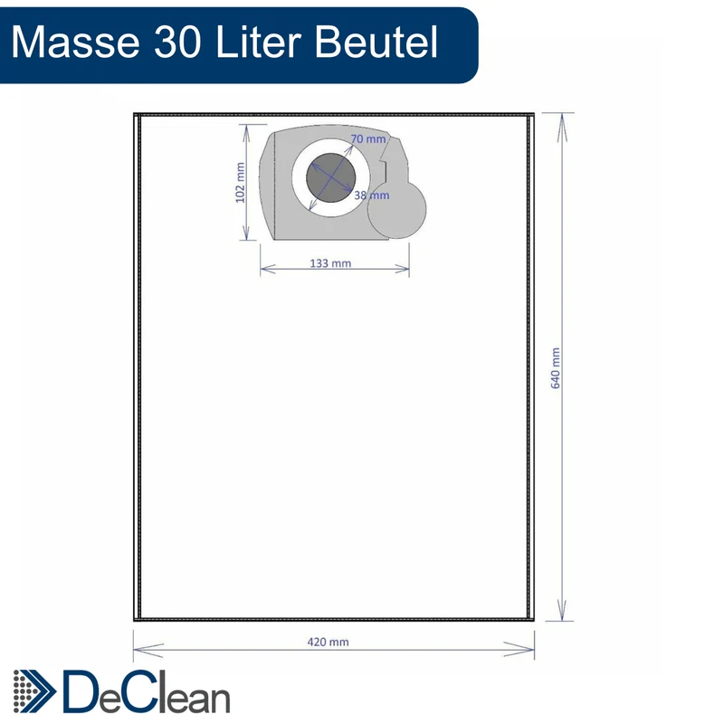 5 Staubsaugerbeutel 30 Liter Universal