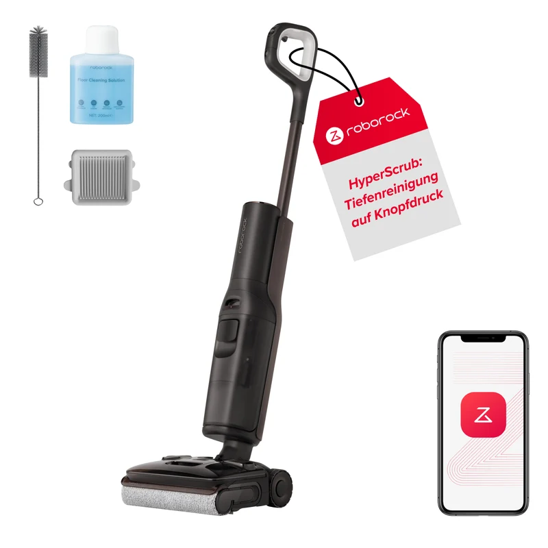 Roborock F25 Pro Turbo Nass-Trocken-Staubsauger mit HyperScrub Tiefenreinigung auf Knopfdruck