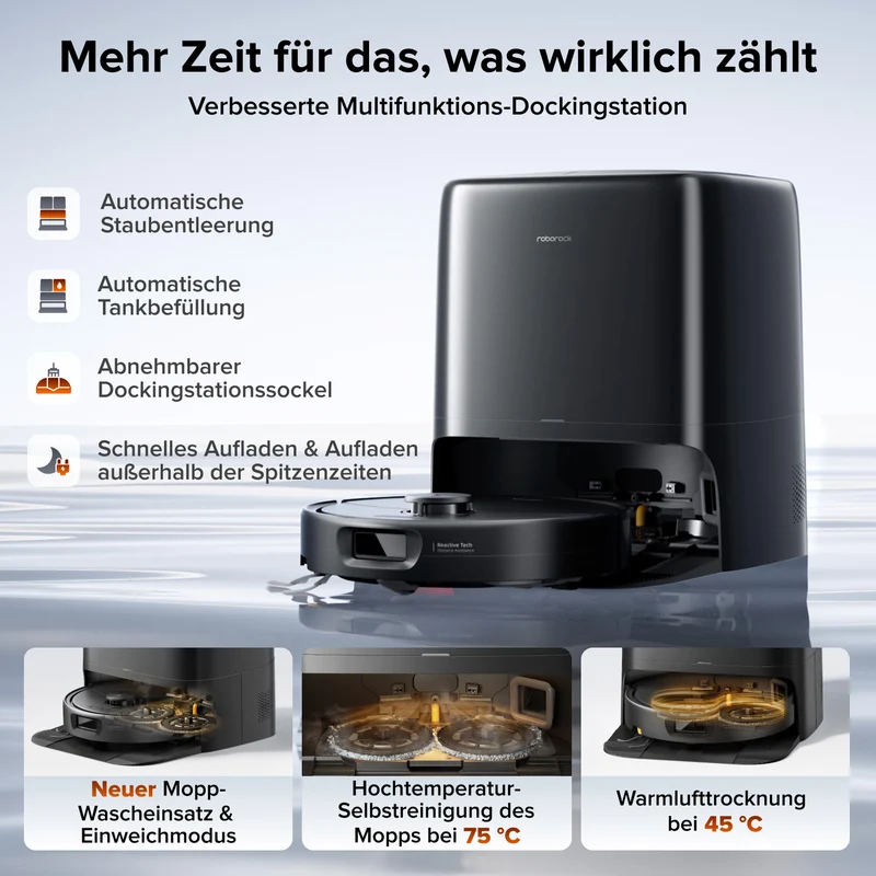 Roborock Qrevo 2 Pro Saugroboter mit automatischem Entfernen des Mopps