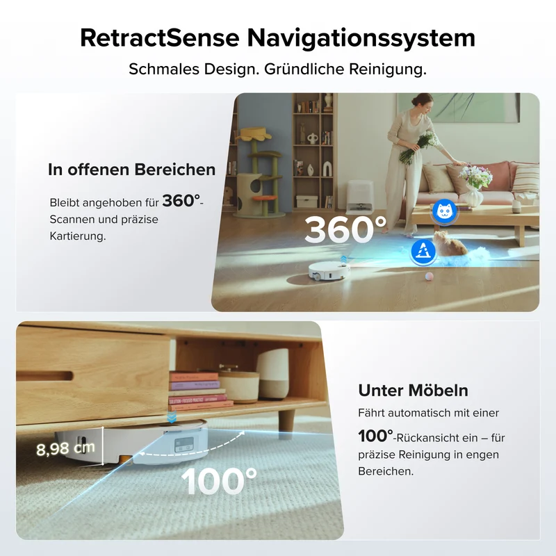 Roborock Qrevo Edge 2 Flow Walzenmopp-Saugroboter mit unter Druck stehendem, selbstreinigendem SpiraFlow 2.0-System