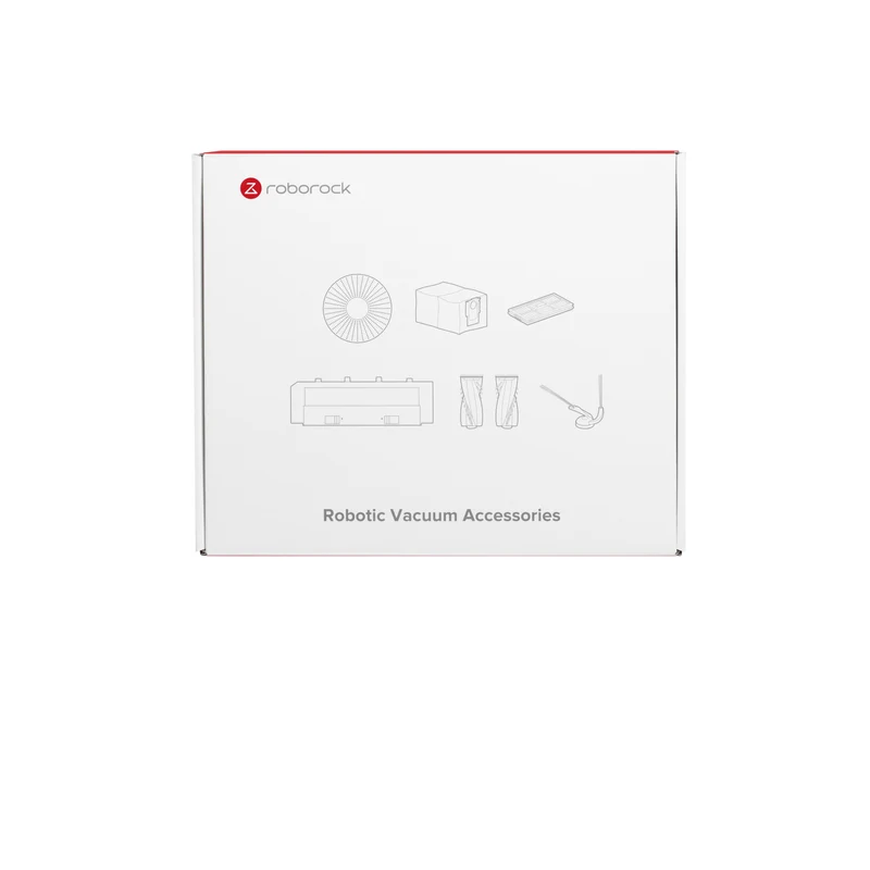 Roborock-Zubehörset für den Saros 10R, bestehend aus 4 drehbaren Wischpads, 3 Staubbeuteln, 1 Hauptbürstenabdeckung, 1 Hauptbürste, 2 Seitenbürsten und 2 Filtern