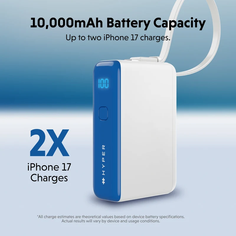 HyperJuice Flex 10K 30W Powerbank – Blau