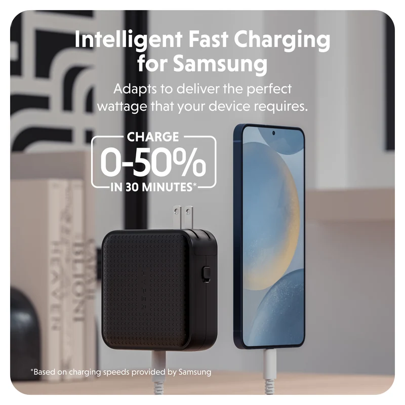 HyperJuice® 100 W USB-C GaN-Reiseladegerät mit Sicherheitsprüfung – Schwarz