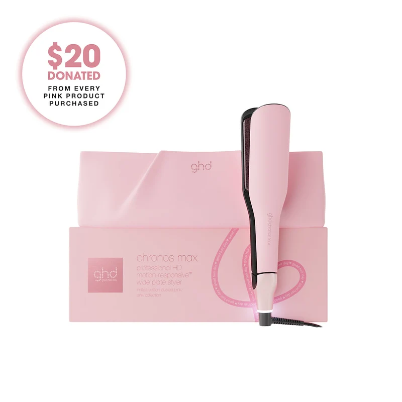 Chronos Max Wide-Plate Hair Straightener in Dusted Pink
