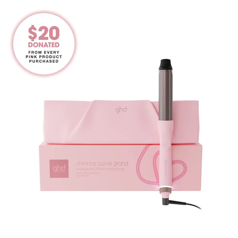 Chronos Curve Grand Curling Tong in Dusted Pink