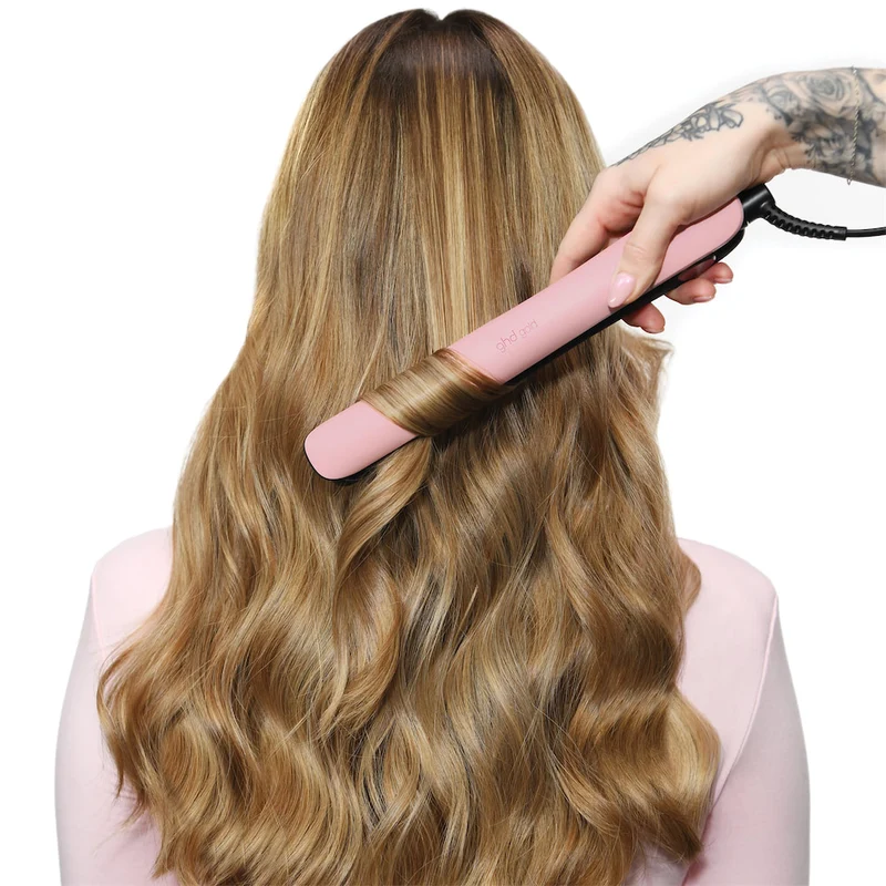 Gold Hair Straightener in Dusted Pink
