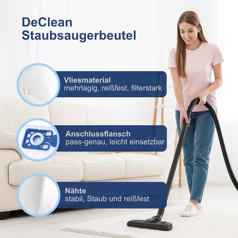 10 Staubsaugerbeutel kompatibel mit Bosch Sphera 24 BSA 2453