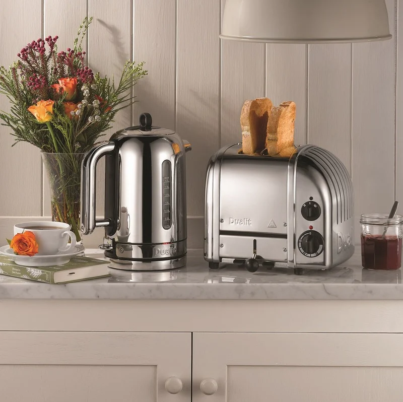 Dualit Frühstücksset inkl. 2er Toaster + 1,7 L Wasserkocher und Brötchenaufsatz
