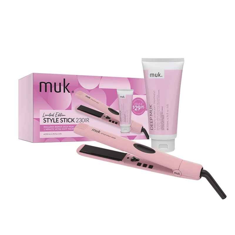 Limited Edition Pink Style Stick 230-IR & Deep muk 1 Minute Treatment 200ml Duo