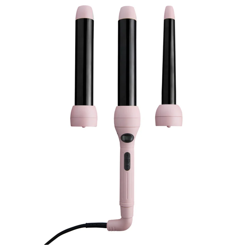 X3 Titanium 3 Piece Hair Curler - Rose Quartz