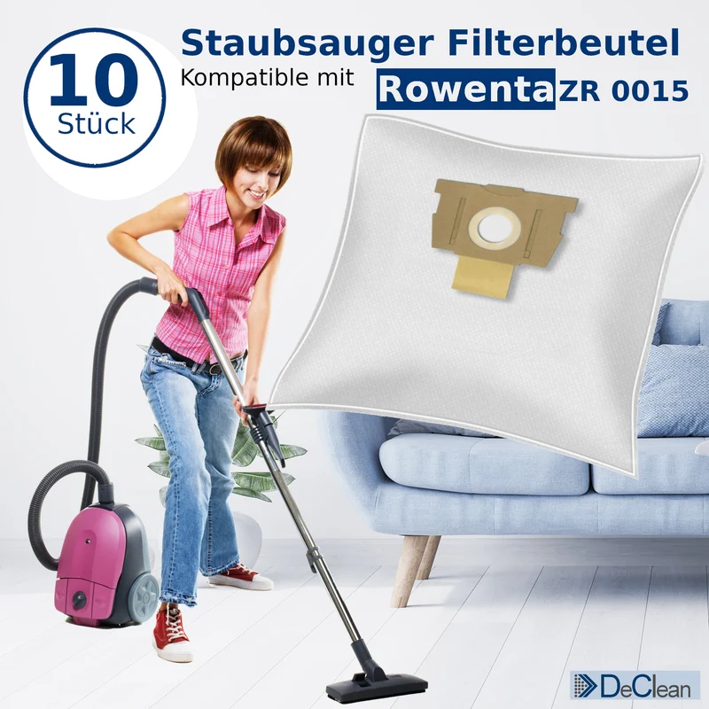 10 Staubsaugerbeutel kompatibel mit Swirl, Rowenta Serie Silence Force