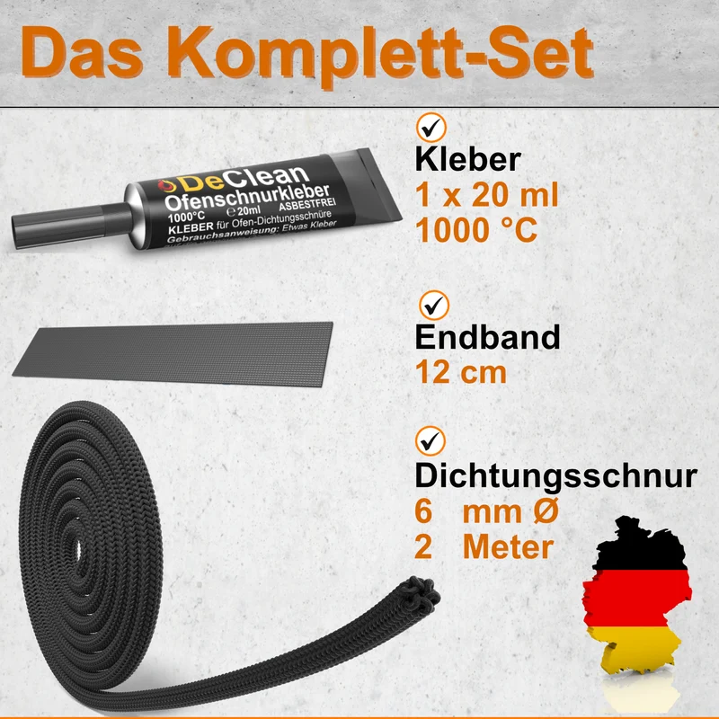 Kaminofen Dichtschnur 6mm 6mm