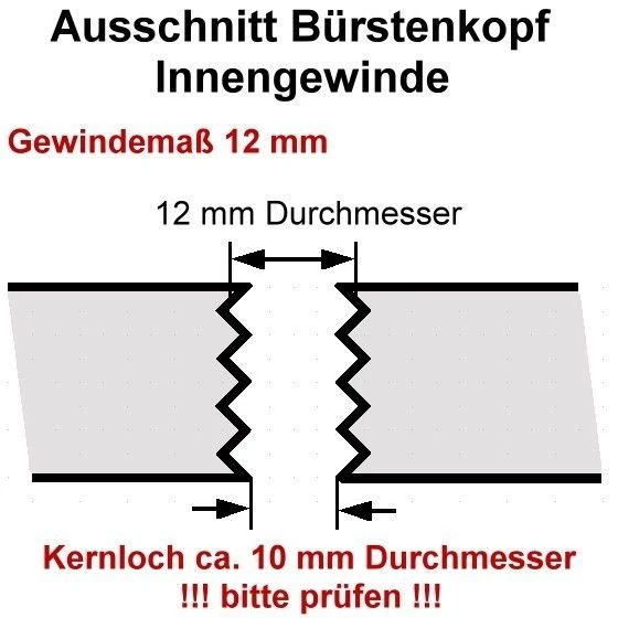 4 x Bürste 80mm 12 mm