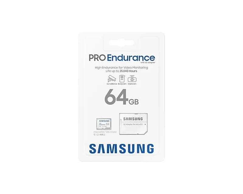 Samsung Pro Endurance 64GB + Adapter Micro-SD Geheugenkaart