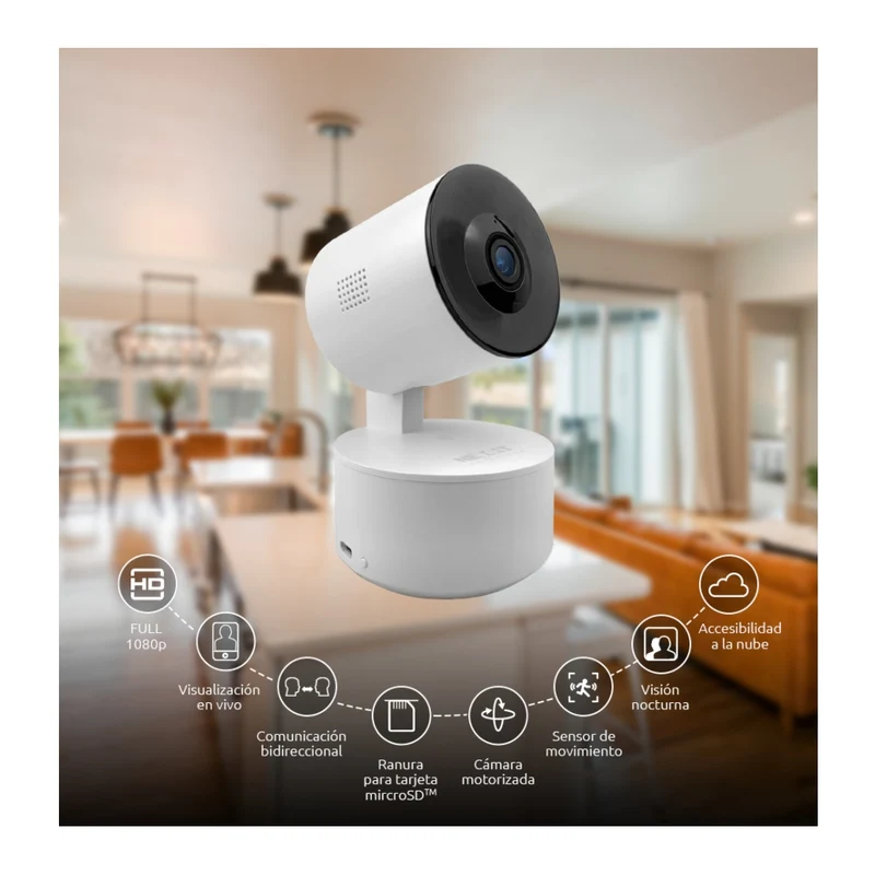 Nexxt Solutions Cámara Inteligente Wi-Fi Motorizada para Interiores, NHC-P710