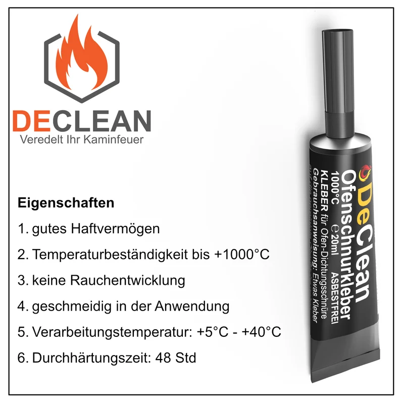 3 x Kleber f.Dichtschnur Dichtschnurkleber Ofenkleber Ofen Kaminkleber feuerfest