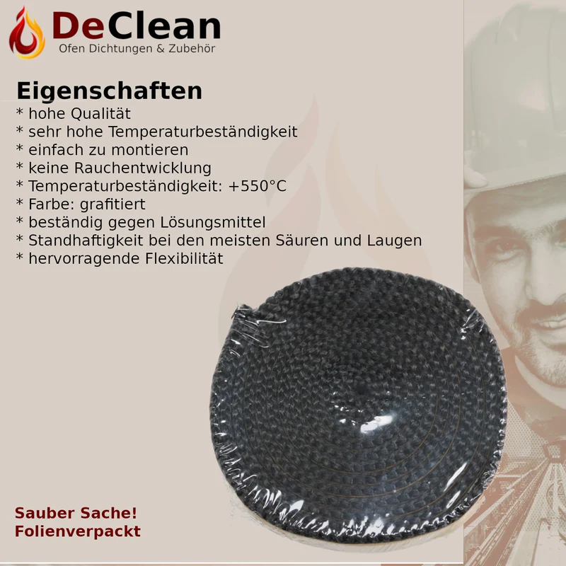 Kamindichtung selbstklebend Dichtband Glas Tür Kamin Ofen Dichtung mit Auswahl