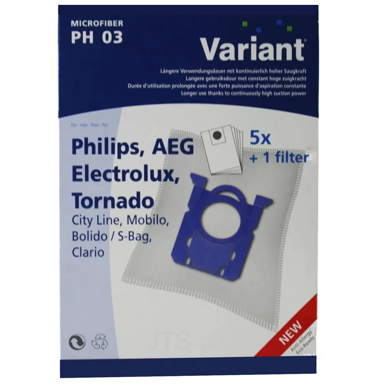 10 Staubsaugerbeutel kompatibel mit AEG MIR-18 E200 S-Bag PH 96
