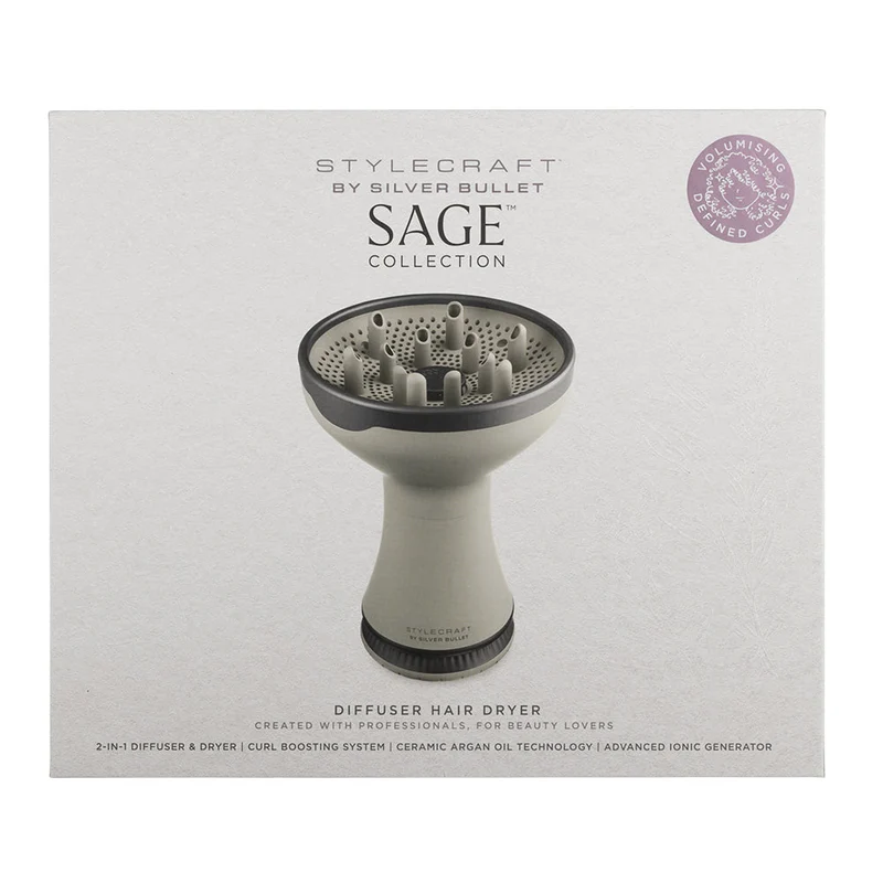 StyleCraft Sage Collection 2-in-1 Hair Diffuser & Dryer