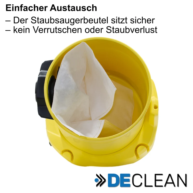DeClean Staubsaugerbeutel kompatibel mit Kärcher WD2, WD3, SE4001, SE4002, KWD1, KWD2, KWD3