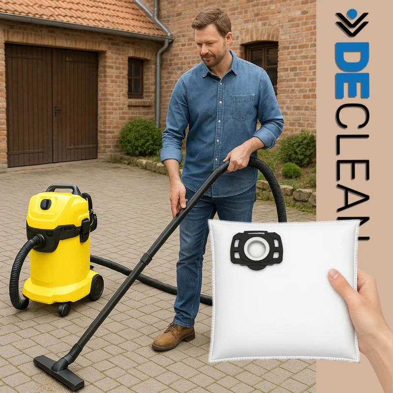 DeClean Staubsaugerbeutel kompatibel mit Kärcher WD2, WD3, SE4001, SE4002, KWD1, KWD2, KWD3