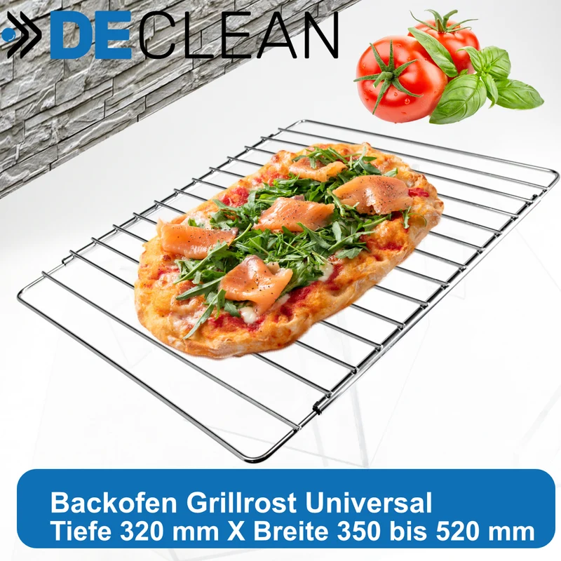 Grillrost 520 mm 320 mm passend für Backofen, Breite 350 bis 520 mm Tiefe 320 mm