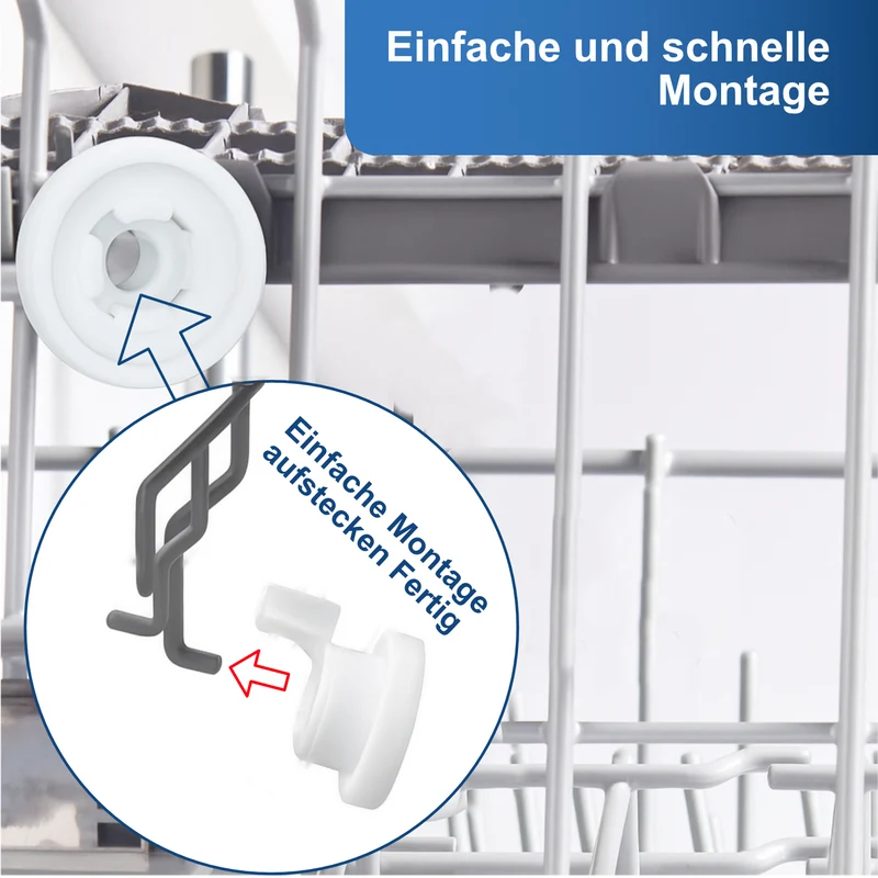 Rollen Geschirrspüler Ersatz kompatibel mit Siemens SMS SMU SMI Lady plus 424717 und 066321