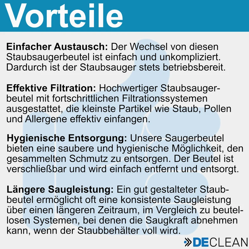 5 Staubsaugerbeutel kompatibel mit Kärcher 2.889-154.0, Nt 30/1 Ap-Tact