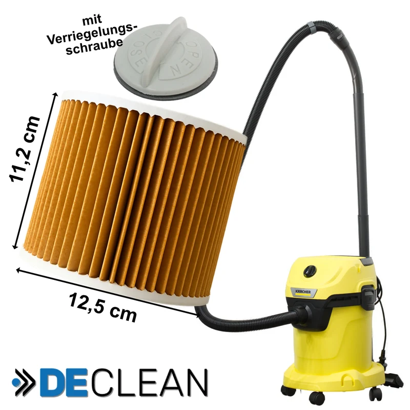 DeClean Staubsaugerbeutel kompatibel mit Kärcher WD2, WD3, SE4001, SE4002, KWD1, KWD2, KWD3