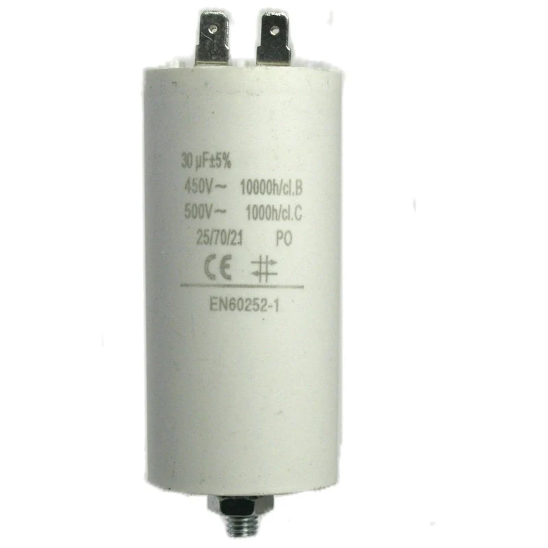 Motorkondensator 450V 30,0µF mit Steckanschluss