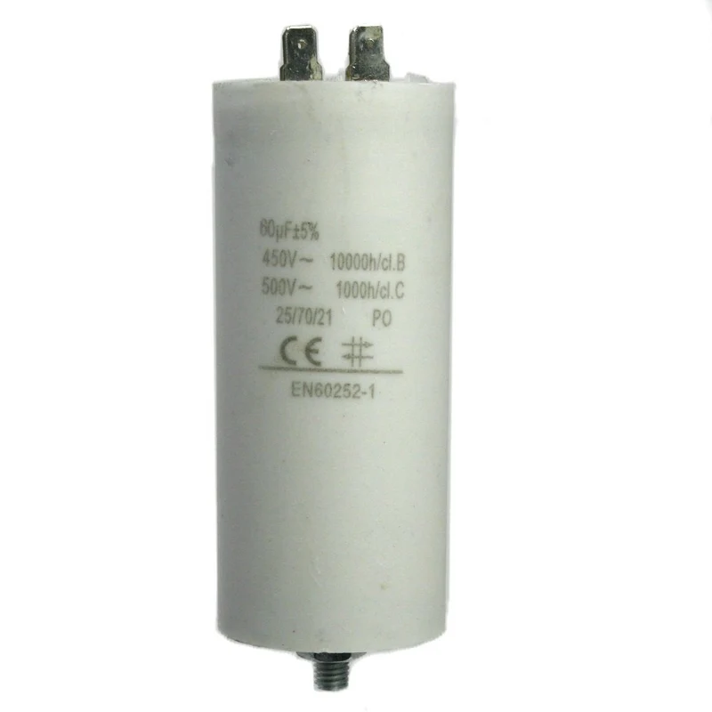 Motorkondensator 450V 60,0µF mit Steckanschluss