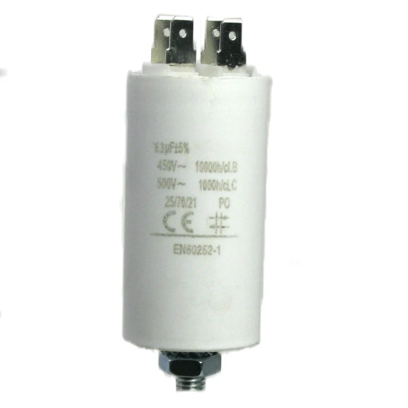 Motorkondensator 450V 6,3µF mit Steckanschluss