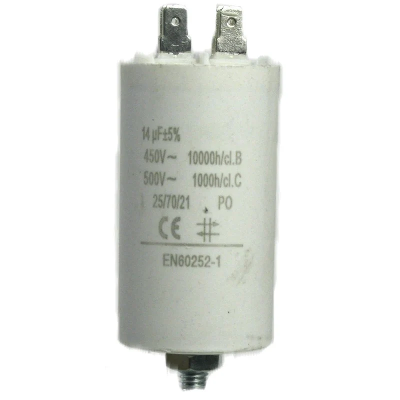 Motorkondensator 450V 14,0µF mit Steckanschluss