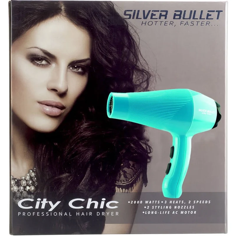 City Chic Dryer Aqua with Free Fatboy & WetBrush Gift