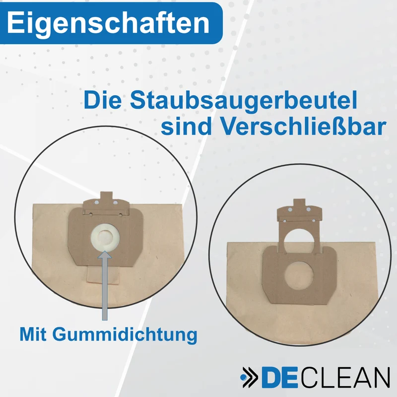 10 Staubsaugerbeutel kompatibel mit Taski, Cleanfix, Columbus 7514886 Typ Nr Staubsauger
