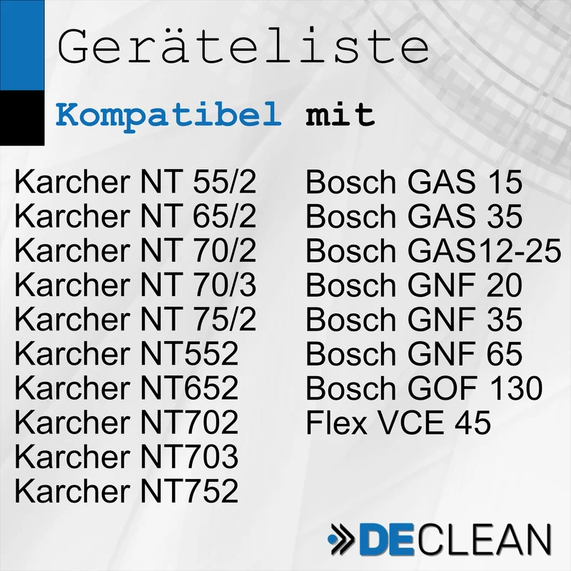 8 Meter Staubsaugerschlauch kompatibel mit Kärcher Serie NT601NT 501, 555, 601, 602, 611