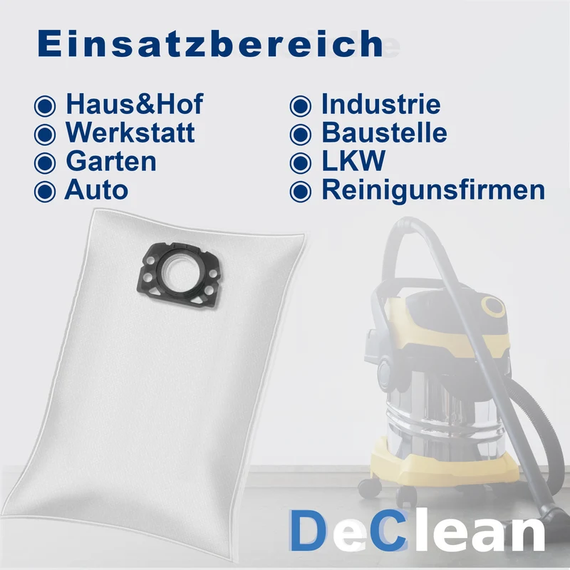 20 Staubsaugerbeutel kompatibel mit Kärcher Vliesfilterbeutel KFI 487, 2.863-006.0