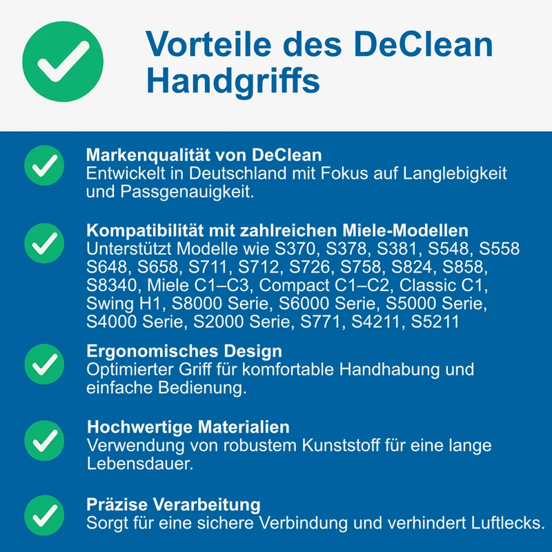 Handgriff kompatibel mit Miele S 8340 Ecoline