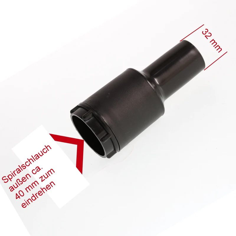 Düse 32 mm passend für Staubsaugerschlauch 32/40 Meterware Adapter