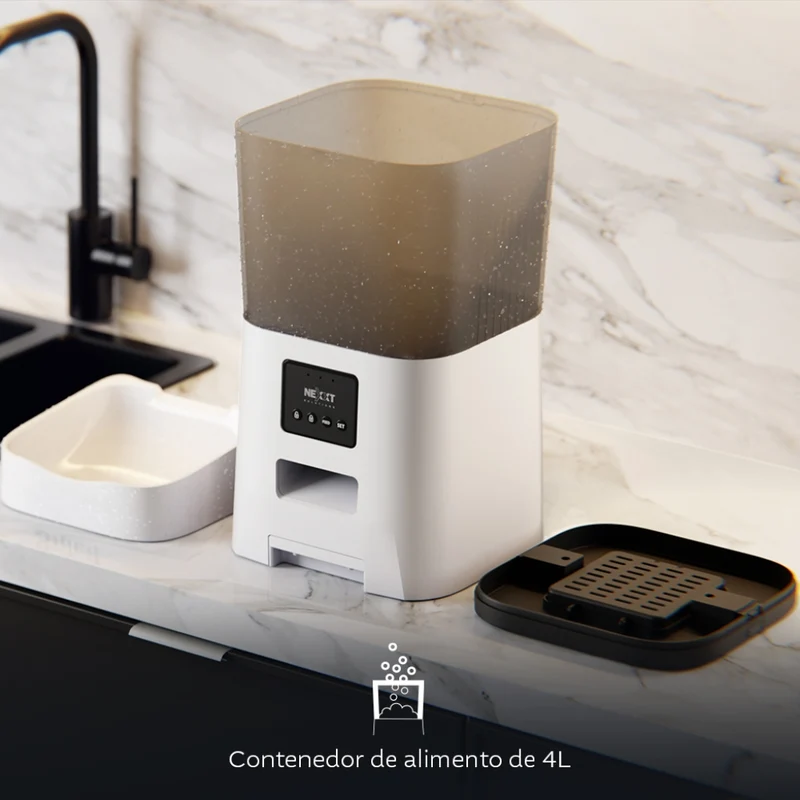 Nexxt Solutions Dispensador Inteligente de Alimento para Mascotas 4 Litros, NHA-P410