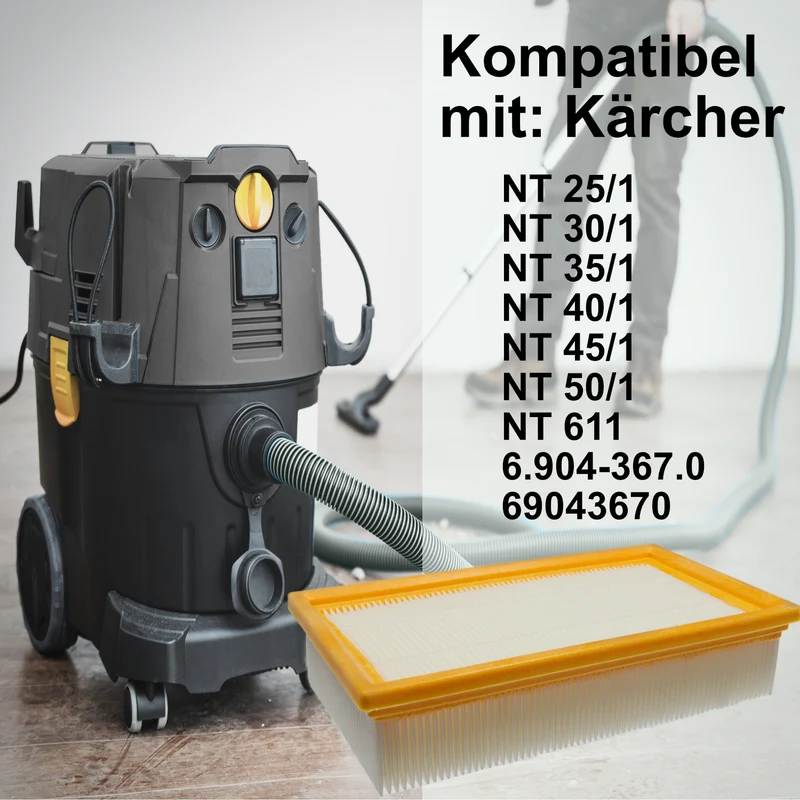 Filter kompatibel mit Kärcher NT 35 / 45 / 55 / 361 / 561 / 611 Eco M
