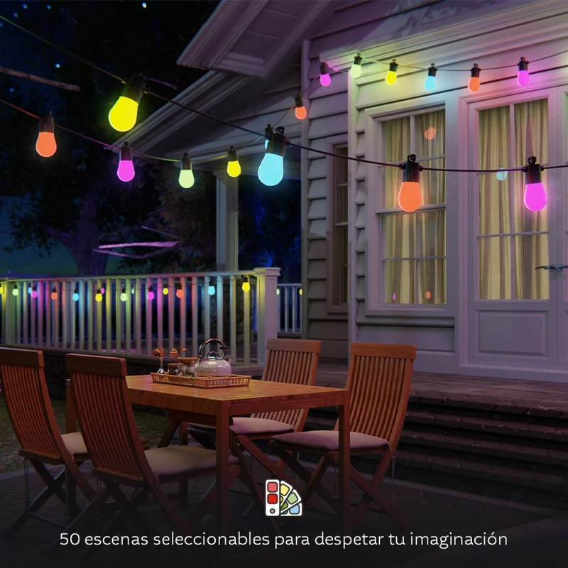 Nexxt Solutions Luces LED Guirnalda Smart Wifi, 14.6mts, NHB-O150