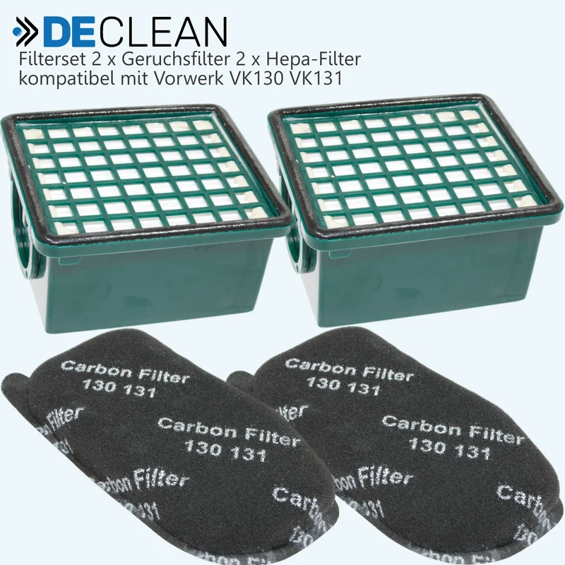 2 HEPA-Filter kompatibel mit Vorwerk Kobold 130 131