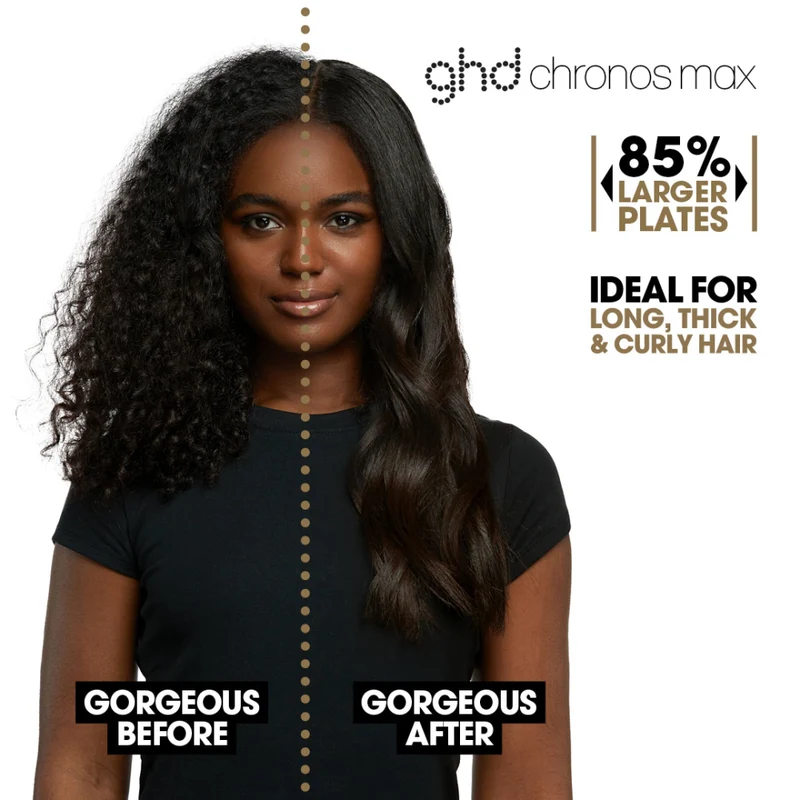 Chronos Max Wide Plate Hair Straightener - White