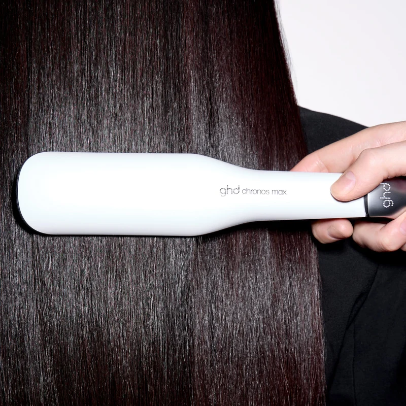 Chronos Max Wide Plate Hair Straightener - White