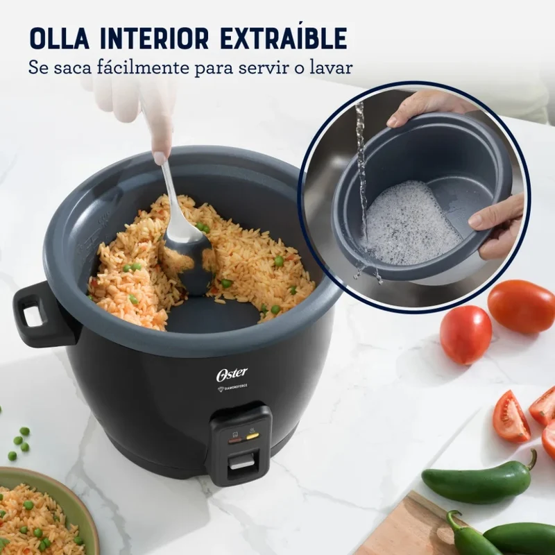 Oster Olla Arrocera Antiadherente 10 Tazas, CKSTRCB10DF