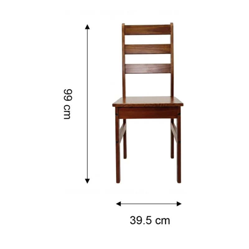 Tokoa Juego de Comedor Rectangular 6 Sillas Madera Castaño (CO-4017)
