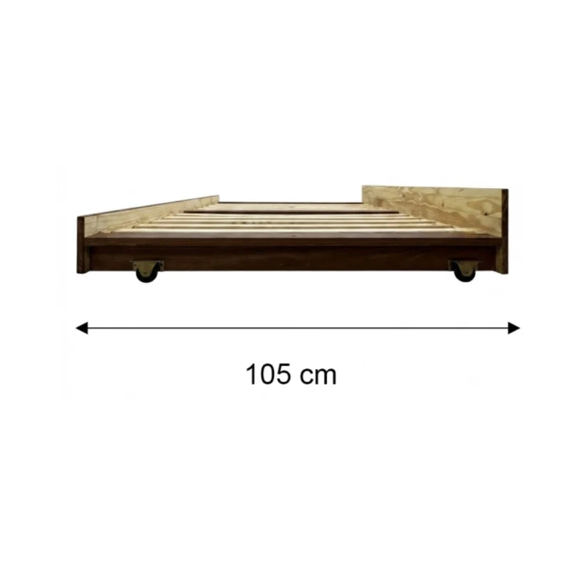 Tokoa Cama Auxiliar Individual de Madera Castaño (CA-1724)